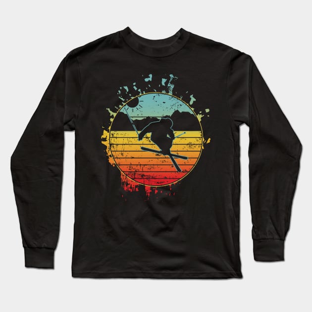 Excitement Skiing Mountains,cool matching dad Long Sleeve T-Shirt by greatnessprint